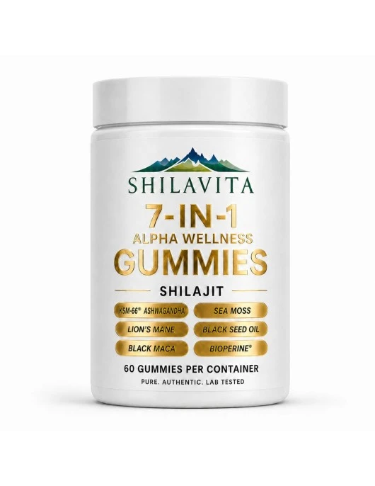 SHILAVITA 7 in 1 ALPHA WELLNES Shilajit 60 gummies на изгодни цени SHILAVITA 7 in 1 ALPHA WELLNES Shilajit 60 gummies на супер цена Витамини и минерали